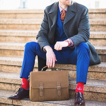 Jack Bee Collins Leather Messenger Bag